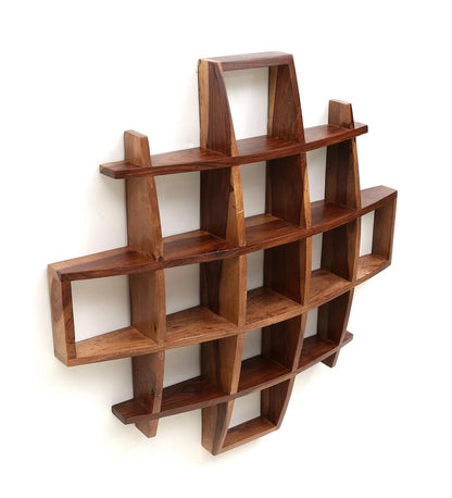 Maximbox Wall Shelf Sheesham Wood Premium Quality