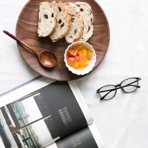 Wooden plate set of 3 small medium and large Tableware