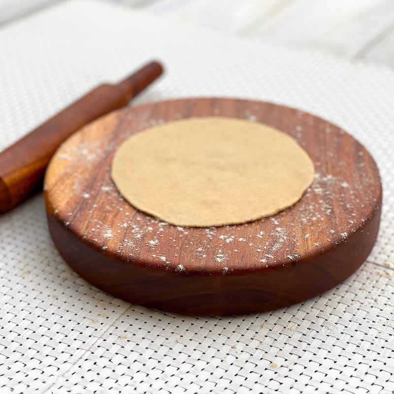 Healthy Living No Chemical Natural Finish Chakla Belan | Rolling Pin and Board | Sheesham Wood