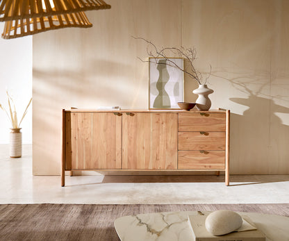 Arbor Verve Sideboard Acacia Wood 2 Door 3 Drawers