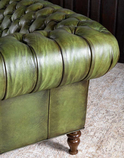 The Echelon Chesterfield Three Seater Sofa | Genuine Leather