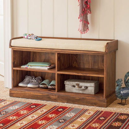 Countryside Shoe Rack | Sheesham Wood | Honey Finish