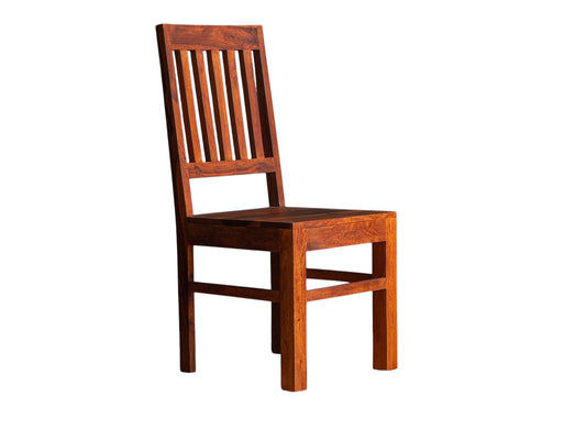 Wooden chair on a white background