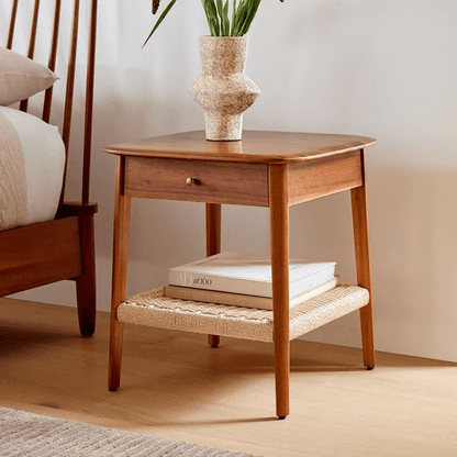 The Nocturne Bed Side Table | Acacia Wood