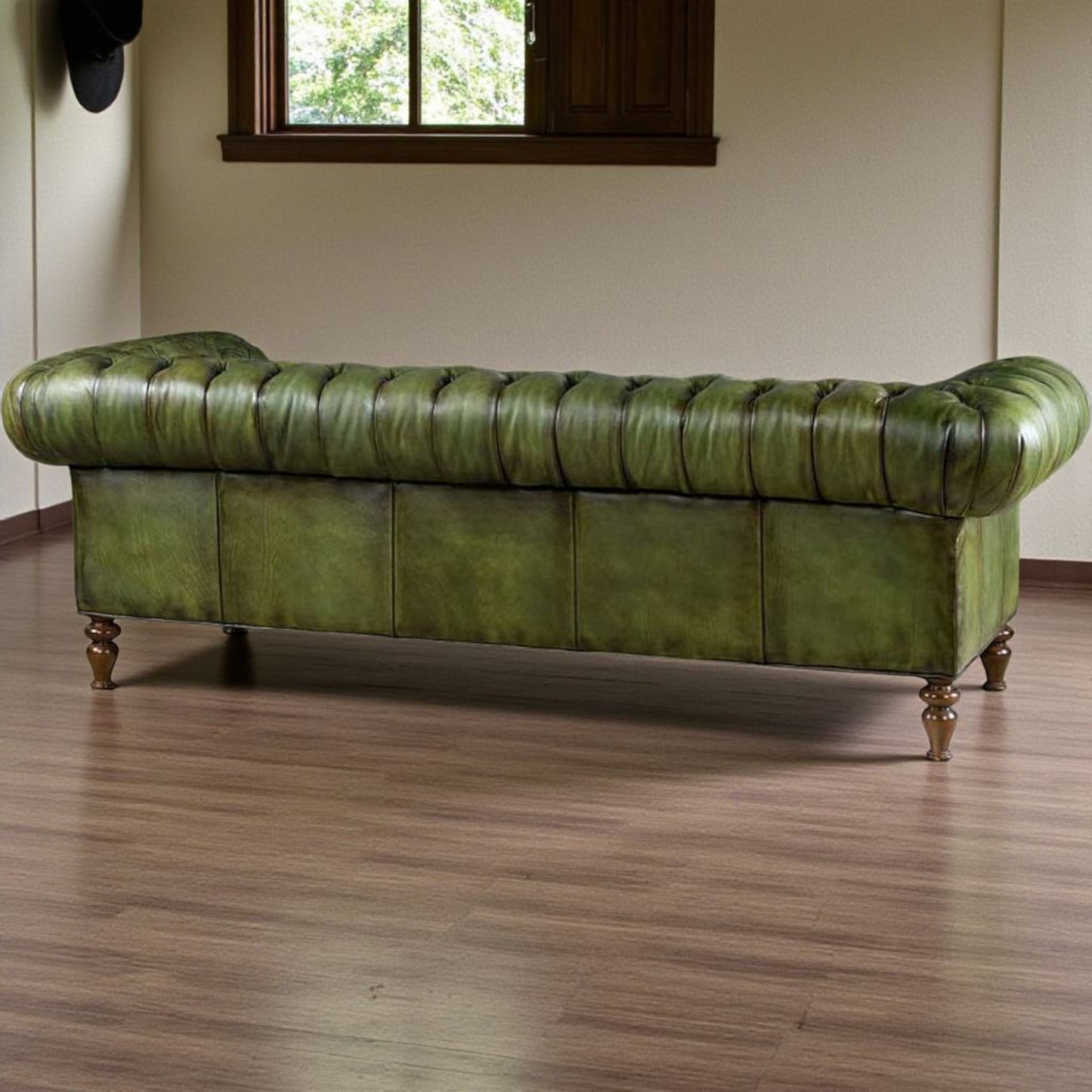 The Echelon Chesterfield Three Seater Sofa | Genuine Leather