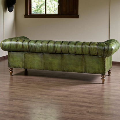 The Echelon Chesterfield Three Seater Sofa | Genuine Leather