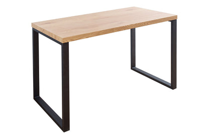 Malda Desk Study And Office Table | Acacia Wood Top | Metal Legs