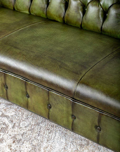 The Echelon Chesterfield Three Seater Sofa | Genuine Leather