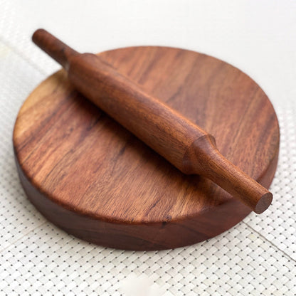 Healthy Living No Chemical Natural Finish Chakla Belan | Rolling Pin and Board | Sheesham Wood