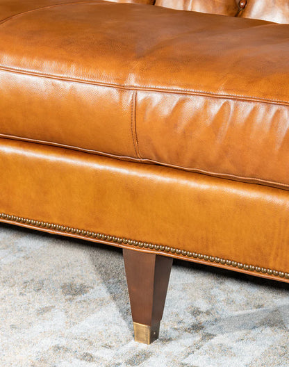 The Chatsworth Chesterfield Three Seater Sofa | Caramel Brown