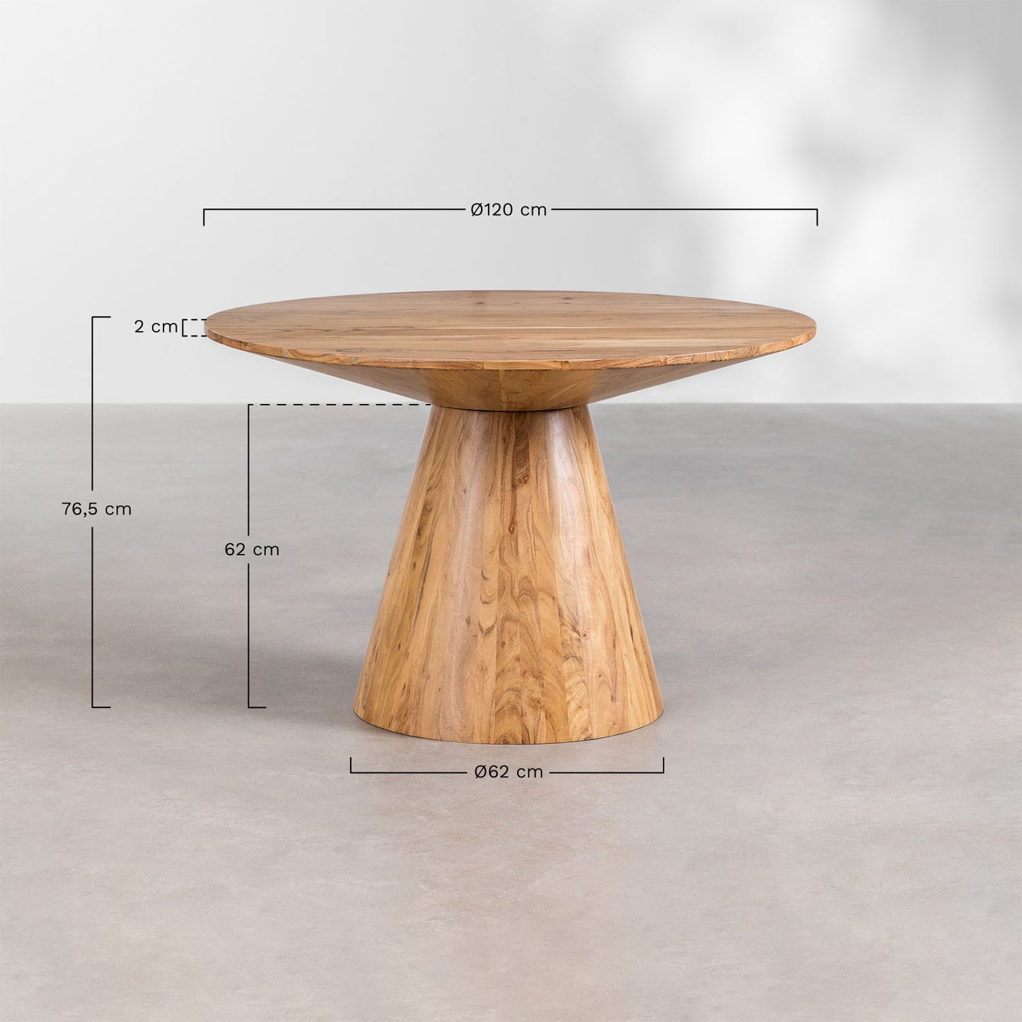 Elysian Round Dining Table Wooden | Natural