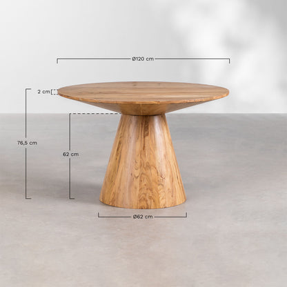 Elysian Round Dining Table Wooden | Natural
