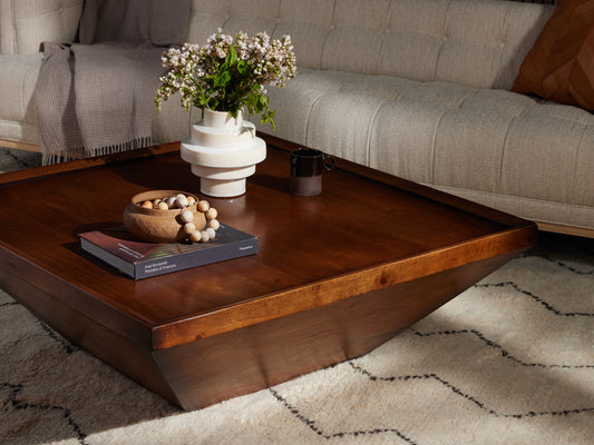 Veil Center Coffee Table | Old Wood