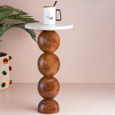 The Slatira Side Table | Acacia Wood