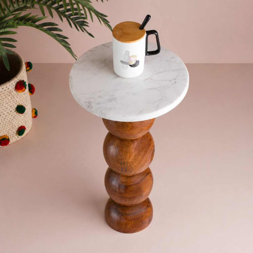 The Slatira Side Table | Acacia Wood