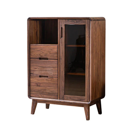 Morocco Low Cupboard Cabinet Storage | Premium Teak Wood | Dark Finish