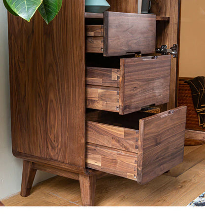 Morocco Low Cupboard Cabinet Storage | Premium Teak Wood | Dark Finish