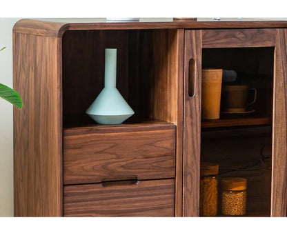 Morocco Low Cupboard Cabinet Storage | Premium Teak Wood | Dark Finish