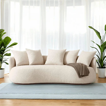 The Solace Three Seater Sofa | Boucle Fabric