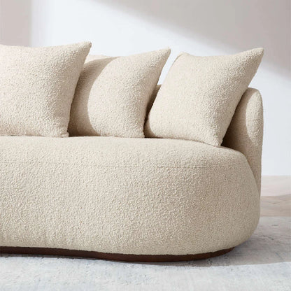 The Solace Three Seater Sofa | Boucle Fabric