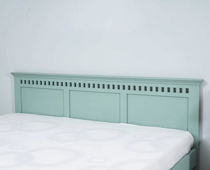 Blossom Green Platform Bed | Mango Wood