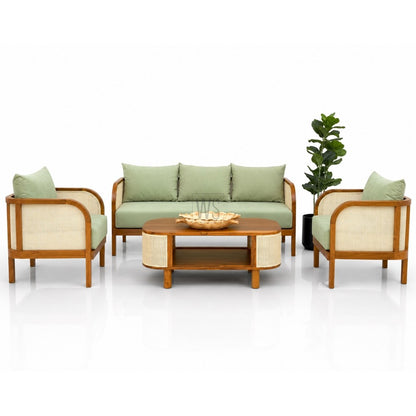 The Mehnok Sofa Set 3+1+1 | Teak Wood