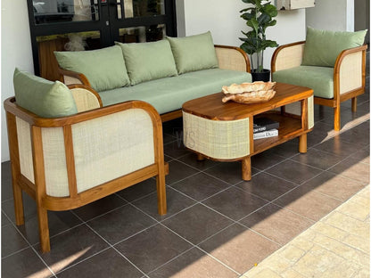 The Mehnok Sofa Set 3+1+1 | Teak Wood