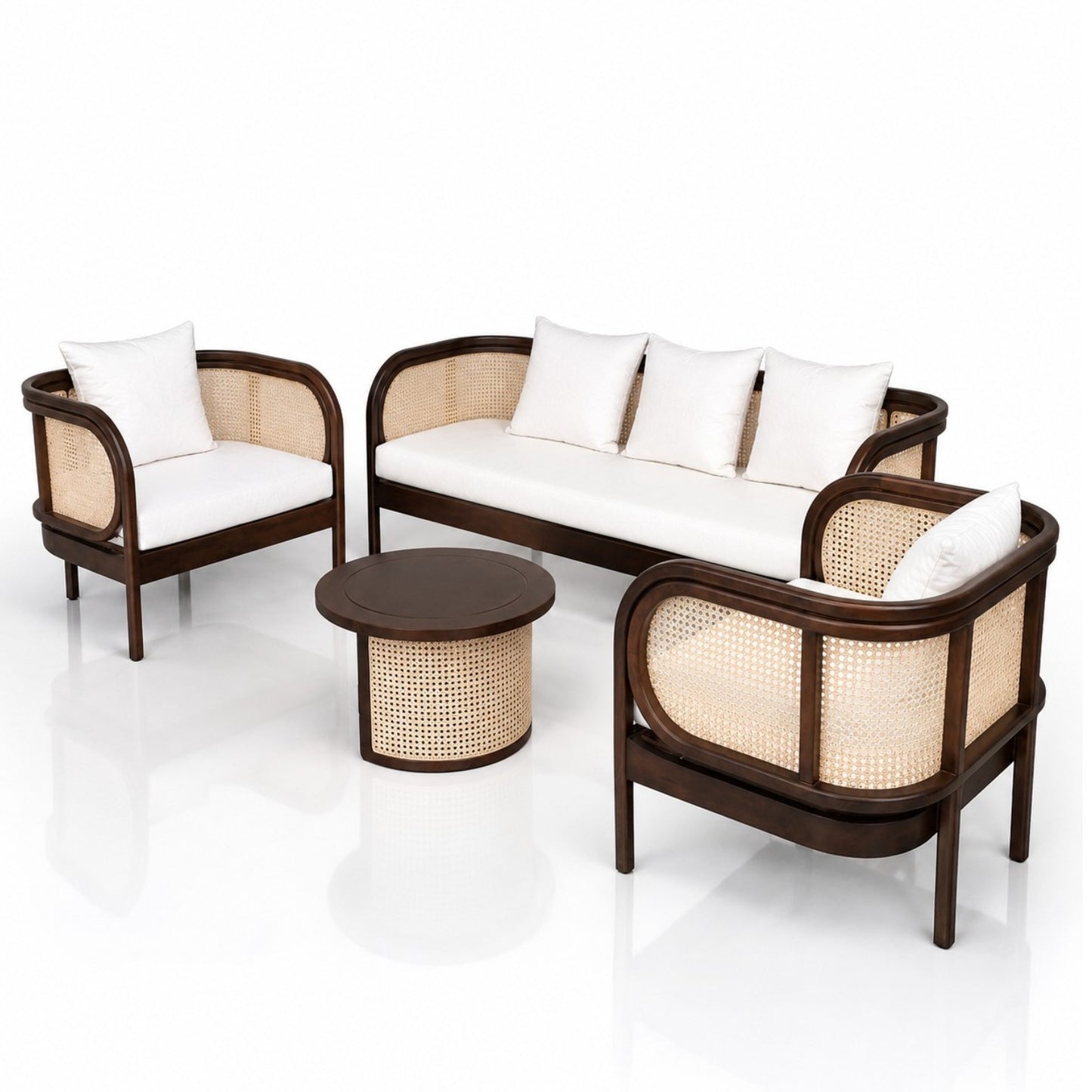 The Vertue Sofa Set 3+1+1 | Teak Wood