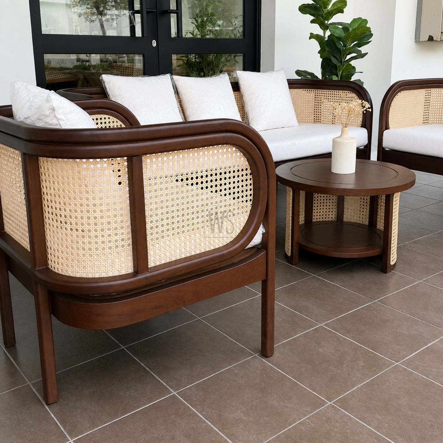 The Vertue Sofa Set 3+1+1 | Teak Wood