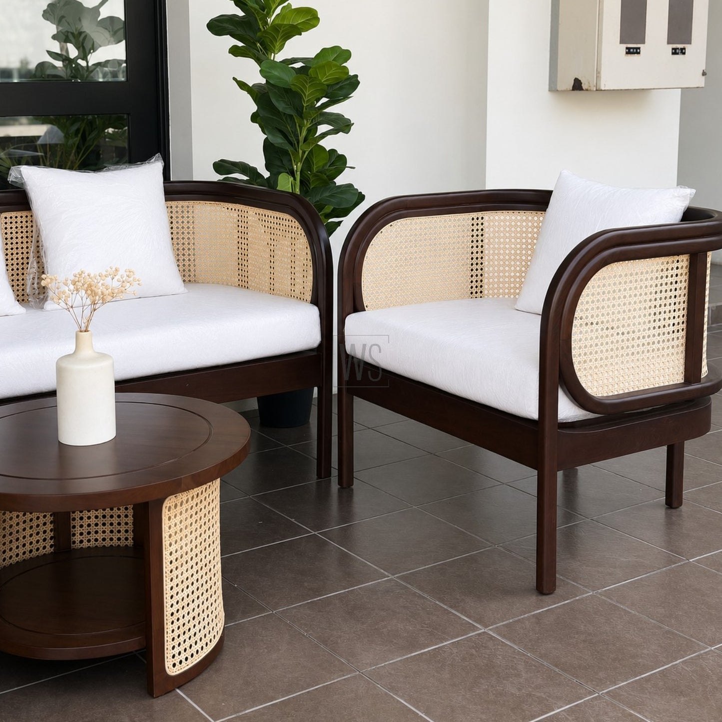 The Vertue Sofa Set 3+1+1 | Teak Wood