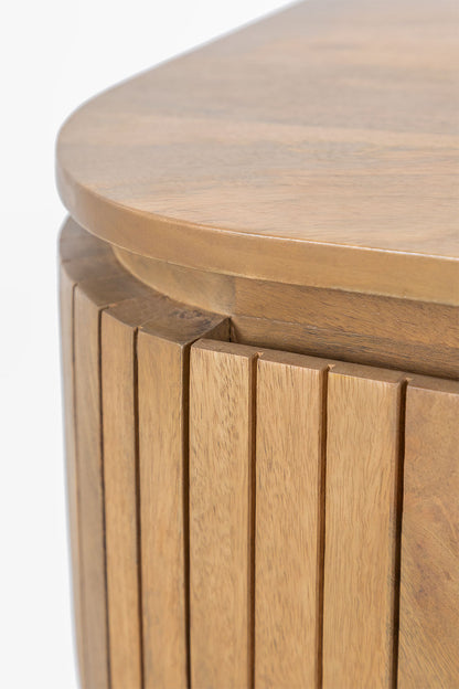 The Marina Bed Side Table | Mango Wood | Natural Finish