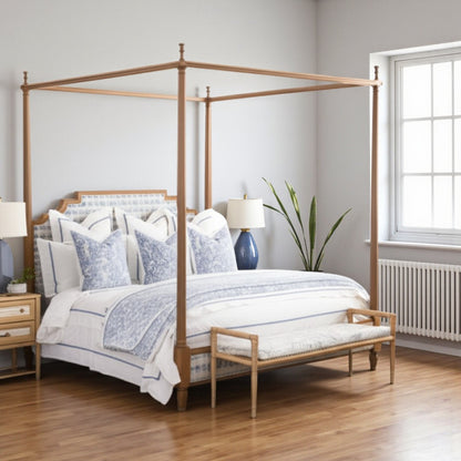 The Polaris Four Poster Bed | Acacia Wood