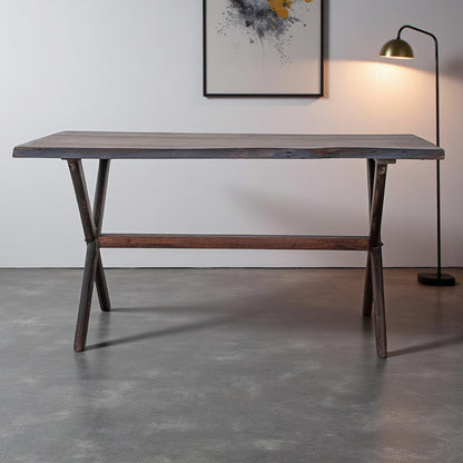 The Century Live Edge Dining Table | Acacia Wood | Provincial Teak Finish