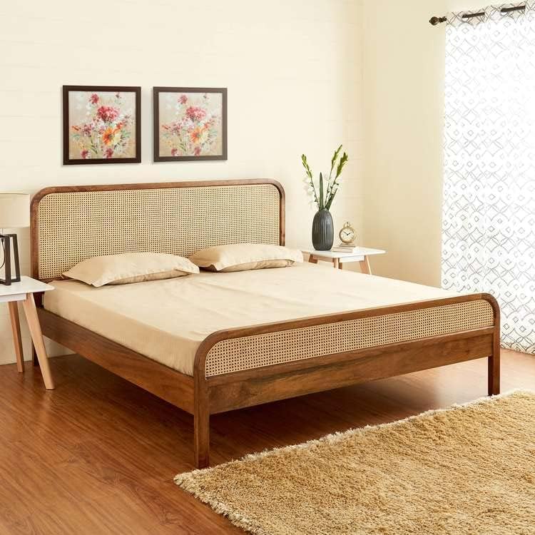 Meshway Rattan Bed | Mango wood