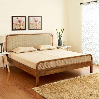 Meshway Rattan Bed | Mango wood