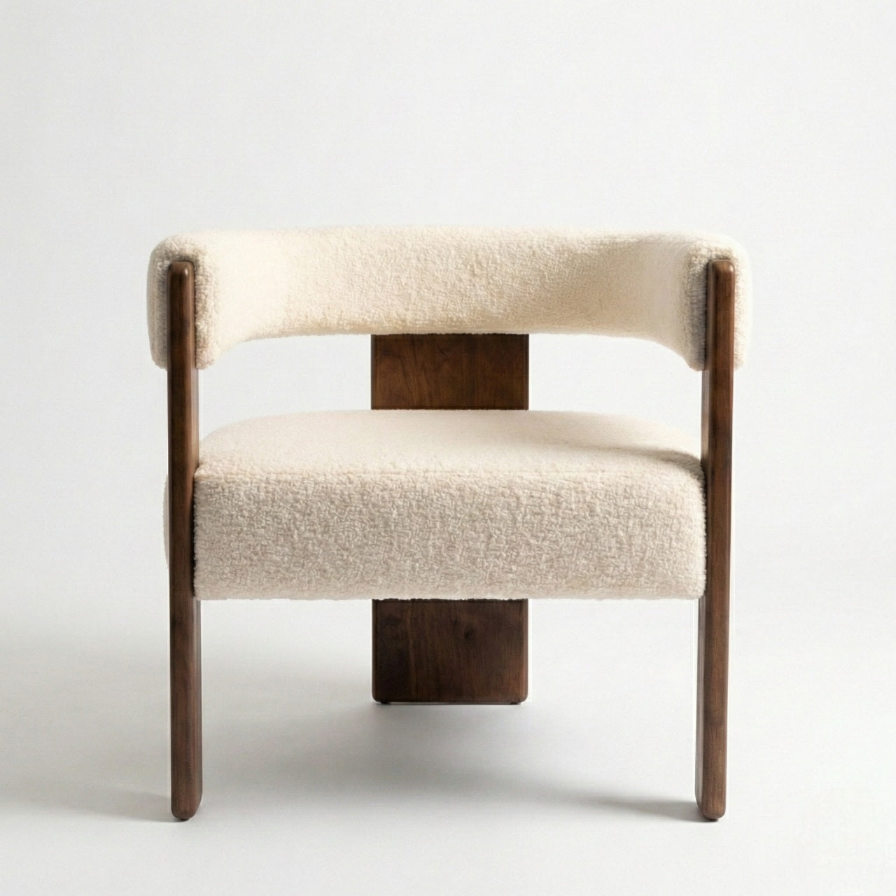 Vellum Modern Upholstered Accent Chair | Teak Wood