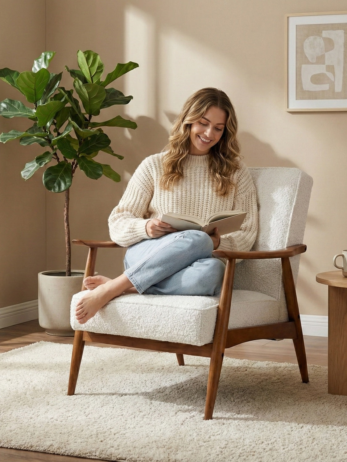 The Halcyon Mid-Century Modern Arm Chair | Teak Wood