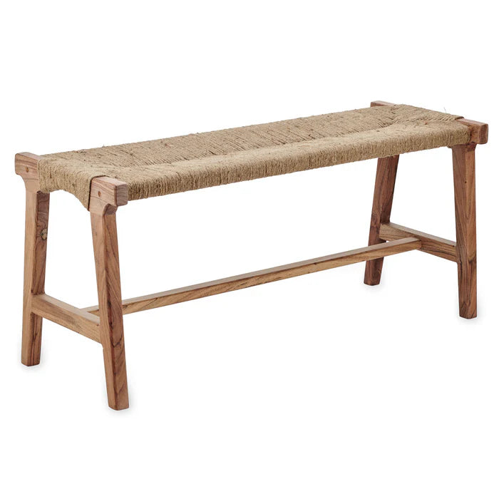 Manor handwoven Wooden Bench | Acacia Wood