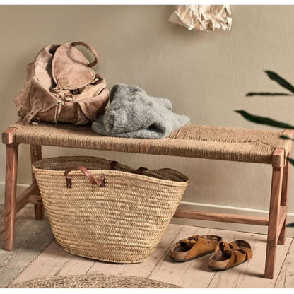 Manor handwoven Wooden Bench | Acacia Wood