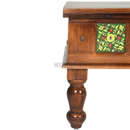 Rang Mahal Hand Painted Center Coffee Table | Sheesham Wood