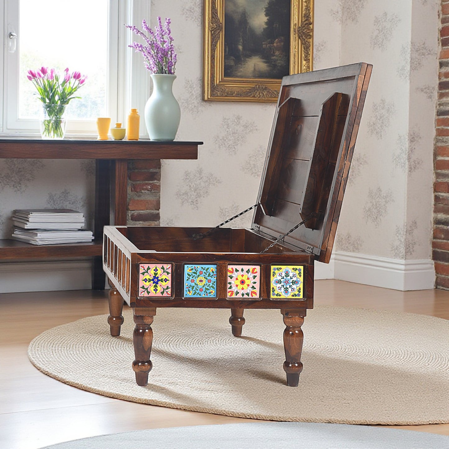 Rang Mahal Storage Center Coffee Table |  Sheesham Wood