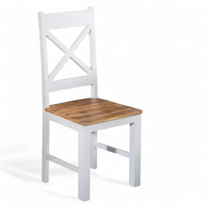 Angel White Rustic Dining Chairs | Solid Wood