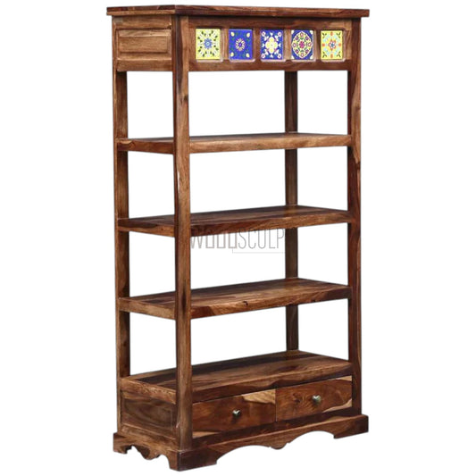 Rang Mahal Bookshelf Display And Showcase Cabinet | Sheesham Wood