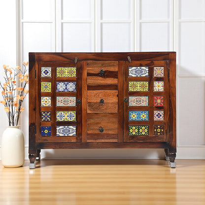Rang Mahal Sideboard Cabinet Storage | Sheesham Wood