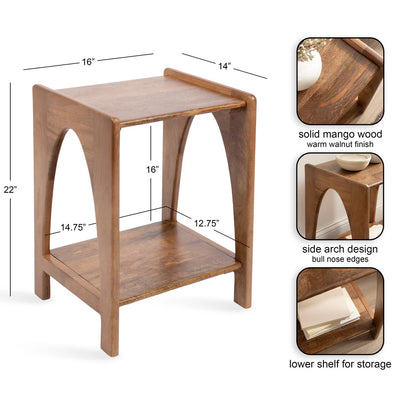 Bark Side & End Table | Solid Wood