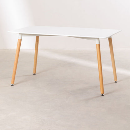The Apis Dining Table | White Finish | Solid Wood