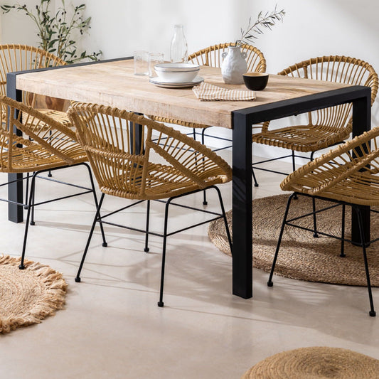 The Darian Dining Table | Rustic Finish | Solid Wood