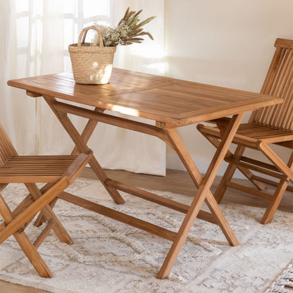 Galeno 6 Seater Foldable Dining Table Wooden | Natural Finish