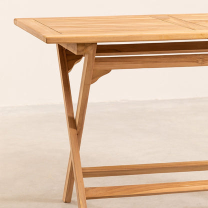 Galeno 6 Seater Foldable Dining Table Wooden | Natural Finish